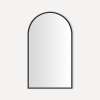 Arch Framed Mirror, 20" x 33" x 1-3/4", Matte Black