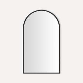 Arch Framed Mirror, 20" x 33" x 1-3/4", Matte Black