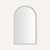 Arch Framed Mirror, 20" x 33" x 1-3/4", Brass