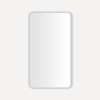 Round Corner Metal Mirror, 20" x 34" x 1-3/4", Polished Stainless Steel