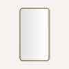 Round Corner Metal Mirror, 20" x 34" x 1-3/4", Aged Brass