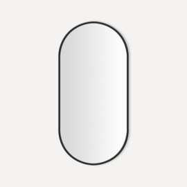 Pill Metal Mirror, 20" x 40" x 1-3/4", Matte Black