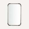 Mixed Metal Mirror, 24" x 40" x 1-1/16", Brushed Pewter with Iron Black
