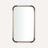 Mixed Metal Mirror, 24" x 40" x 1-1/16", Aged Brass with Antique Bronze