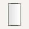Industrial Metal Mirror, 24" x 40" x 1-3/4", Iron Black with Brushed Pewter