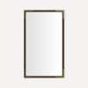 Industrial Metal Mirror, 24" x 40" x 1-3/4", Bronze with Aged Brass