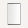 Thin Framed Metal Mirror, 24" x 40" x 1-3/4", Iron Black