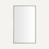 Thin Framed Metal Mirror, 24" x 40" x 1-3/4", Brushed Pewter