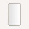 Round Corner Metal Mirror, 24" x 44" x 1-3/4", Aged Brass