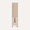 Islamorada Linen Cabinet, 20" x 80" x 16", Sand with Aged Brass