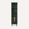 Islamorada Linen Cabinet, 20" x 80" x 16", Nori with Aged Brass