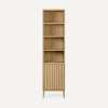 Sinca Linen Cabinet, 20" x 80" x 16", White Oak