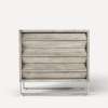 Alisal Vanity, 35" x 32-7/8" x 22-1/2", Greige Oak with Brushed Pewter, No Vanity Top