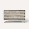Alisal Vanity, 55" x 32-7/8" x 22-1/2", Greige Oak with Brushed Pewter, No Vanity Top