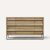 Alisal Vanity, 55" x 32-7/8" x 22-1/2", Weathered Oak with Antique Bronze