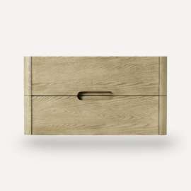 Helden Vanity, 35" x 19-1/4" x 22-1/2", Rustic Oak, No Vanity Top