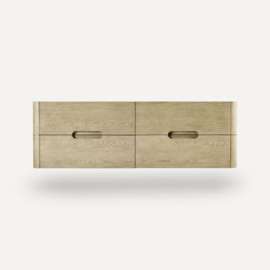 Helden Vanity, 59" x 19-1/4" x 22-1/2", Rustic Oak, No Vanity Top