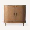 Rosebrook Vanity, 35-3/4" x 32-13/16" x 22-7/8", Light Oak with Aged Brass, No Vanity Top