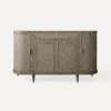 Rosebrook Vanity, 55-3/4" x 32-13/16" x 22-3/8", Gray Oak with Brushed Pewter, No Vanity Top