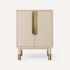 Islamorada Vanity, 24" x 32-7/8" x 21-1/2", Sand with Aged Brass, No Vanity Top