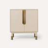 Islamorada Vanity, 30" x 32-7/8" x 21-1/2", Sand with Aged Brass, No Vanity Top
