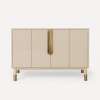Islamorada Vanity, 48" x 32-7/8" x 21-1/2", Sand with Aged Brass, No Vanity Top