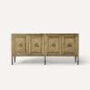 Willowmere Vanity, 71" x 32-7/8" x 22-1/2", Weathered Oak Drift with Antique Bronze, No Vanity Top