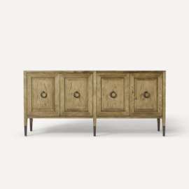 Willowmere Vanity, 71" x 32-7/8" x 22-1/2", Weathered Oak Drift with Antique Bronze, No Vanity Top