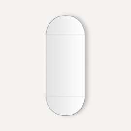 Murray Hill Cabinet, Pill, 20" x 50" x 4", Polished Stainless Steel, Electric Upgrade