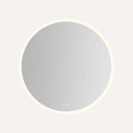 Instinct Lighted Mirror, 40" Circle, Perimeter Light Pattern, TUN Lighting, Warm White (2700K) to Cool White (5600K), Dimmable, Defogger