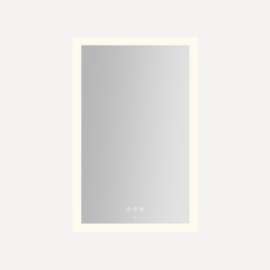 Instinct Lighted Mirror, 20" x 30" x 7/8", Rectangle, Perimeter Light Pattern, TUN Lighting, Warm White (2700K) to Cool White (5600K), Dimmable, Defogger