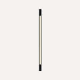 Tenor Lighting, Sconce, 1-3/8" x 30" x 1-9/16", Round, Matte Black, Dimmable, Warm White (3000K)