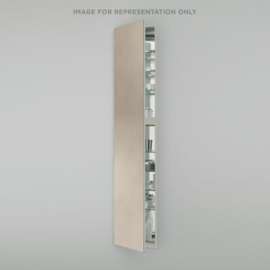 M Series Cabinet, 16" x 70" x 8", Full Length, Satin Bronze, Left Hinge