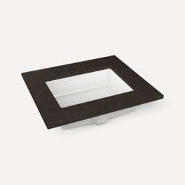 Quartz Stone Vanity Top, 24" x 1-1/8" x 23", Center Undercounter Sink, Calypso, Three Hole, For Sendai and Chestnut Hill