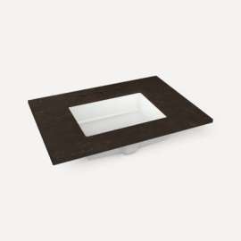 Quartz Stone Vanity Top, 30" x 1-1/8" x 23", Center Undercounter Sink, Calypso, Three Hole, For Sendai and Chestnut Hill