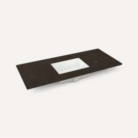 Quartz Stone Vanity Top, 48" x 1-1/8" x 23", Center Undercounter Sink, Calypso, Three Hole, For Sendai and Chestnut Hill