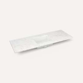 Quartz Stone Vanity Top, 61" x 3/4" x 22", Center Undercounter Sink, Lyra, Single Hole