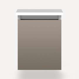 Cartesian Modular Vanity, 12" x 15" x 21", Satin Bronze, Full Drawer, Selectable Night Light, 2700K/4000K Temperature (Warm/Cool Light)