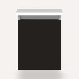 Cartesian Modular Vanity, 12" x 15" x 21", Matte Black, Full Drawer