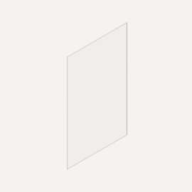 Cartesian & Profiles Side Kit, 30" H x 21" D, Single Side Kit, Satin White