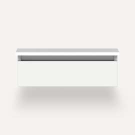 Cartesian Modular Vanity, 24" x 7-1/2" x 21", White, Full Drawer, Selectable Night Light, 2700K/4000K Temperature (Warm/Cool Light)