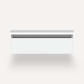 Cartesian Modular Vanity, 24" x 7-1/2" x 21", Matte White, Full Drawer