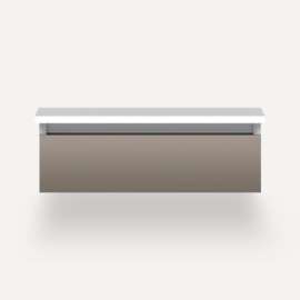 Cartesian Modular Vanity, 24" x 7-1/2" x 21", Satin Bronze, Plumbing Drawer
