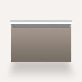 Cartesian Modular Vanity, 24" x 15" x 21", Satin Bronze, Full Drawer, Selectable Night Light, 2700K/4000K Temperature (Warm/Cool Light)