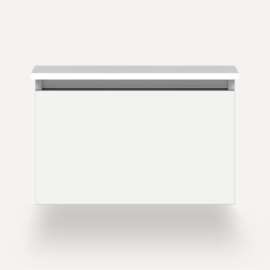 Cartesian Modular Vanity, 24" x 15" x 21", White, Full Drawer
