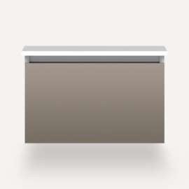 Cartesian Modular Vanity, 24" x 15" x 21", Satin Bronze, Plumbing Drawer