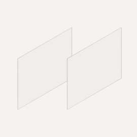 Cartesian & Profiles Side Kit, 15" H x 21" D, Pair Side Kits, Satin White