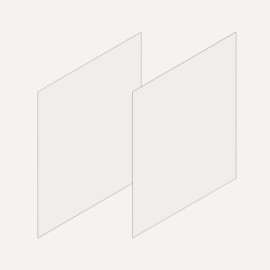 Cartesian & Profiles Side Kit, 22-1/2" H x 21" D, Pair Side Kits, Satin White