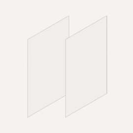 Cartesian & Profiles Side Kit, 30" H x 21" D, Pair Side Kits, Satin White
