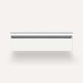 Cartesian Modular Vanity, 30" x 7-1/2" x 21", White, Full Drawer